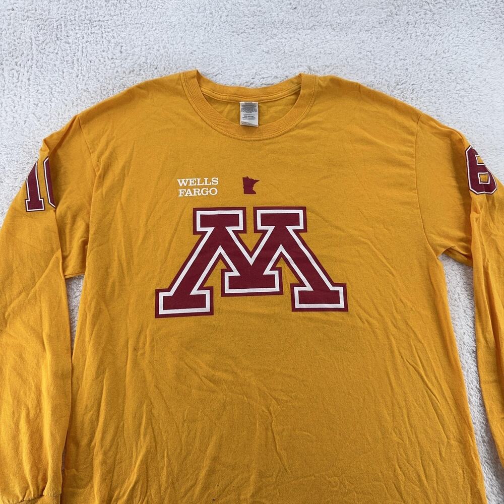 University of Minnesota Shirt Mens Large Long Sleeve Gildan 2016 Wells Fargo NCA